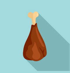 Meat Flesh Icon Flat Style