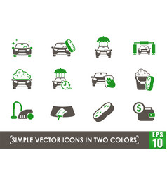 Car Wash Simple Icons