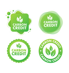 Carbon Credit Green Sign Co2 Emission Reduction