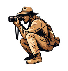 Man Searching With Camera