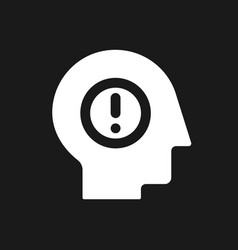 Mental Health Issues Dark Mode Glyph Ui Icon