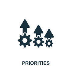 Priorities Icon Monochrome Simple Human