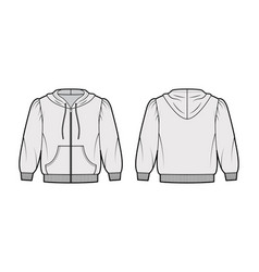 Zip-up Cropped Cotton-jersey Hoodie Technical