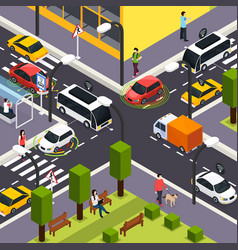 Autonomous Vehicle Isometric Background