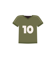 Green Sport T-shirt With Short Sleeve And Number