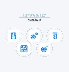 Mechanics Blue Icon Pack 5 Icon Design Tires