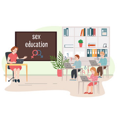 Sex Education Flat Background