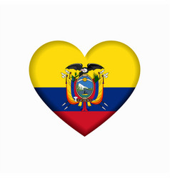 Ecuadorian Flag Heart-shaped Sign