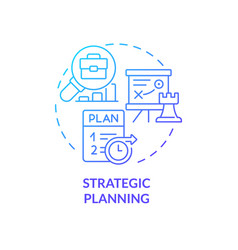 Strategic Planning Blue Gradient Concept Icon