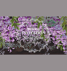 Wisteria Flowers Wedding Invitation Card