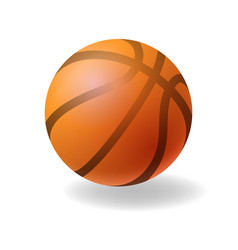 Basketball Ball Mockup On White Background