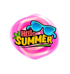 Groovy Hello Summer Logo With Text