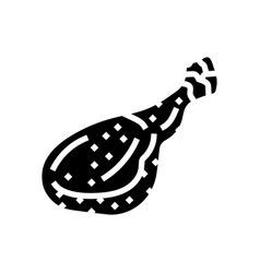 Leg Chicken Fried Glyph Icon