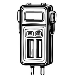 Battery Charger Hand Drawn Line Transparent