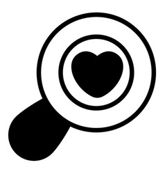 Love Search Find Black Icon