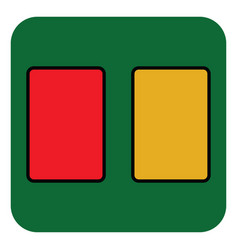 Yellow And Red Cards On A White Background