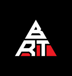 Brt Triangle Letter Logo Design With Triangle