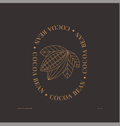 Cocoa Bean Minimalist Outline