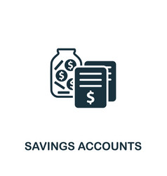 Savings Accounts Icon Monochrome Simple