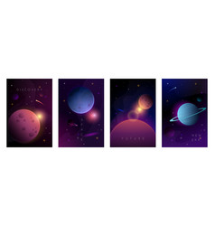 Space Posters Futuristic Astronomy Backgrounds