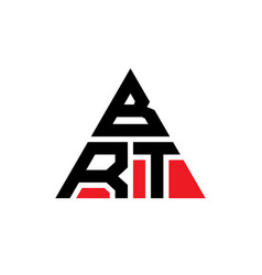 Brt Triangle Letter Logo Design With Triangle