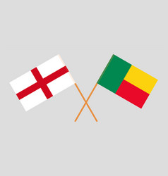 Crossed Flags Of England And Benin