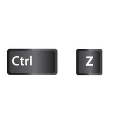 Ctrl Z Key Icon On White Background Keyboard