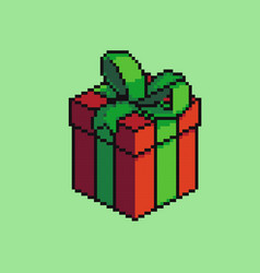 Pixel Art Christmas Or Birthday Gift Box