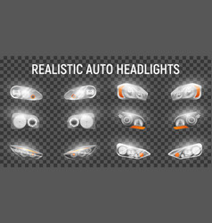 Car Headlights Realistic Set