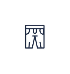 Clothes Outline Monochrome Long Shorts Icon