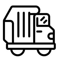 Garbage Truck Icon Outline Waste Transport