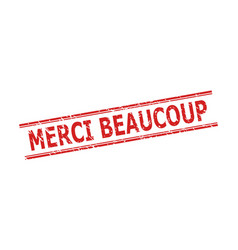 Merci Beaucoup Stamp With Unclean Texture