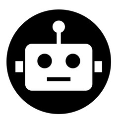 Round Robot Button Icon