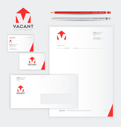 Vacant Logo V Letter Identity Real Estate Rental