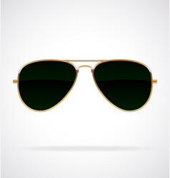 Cool Aviator Sunglasses Black Lenses Gold Frames