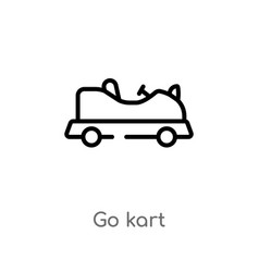 Outline Go Kart Icon Isolated Black Simple Line