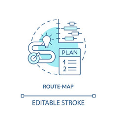 Route Map Turquoise Concept Icon