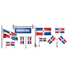 Set National Flag Dominicana