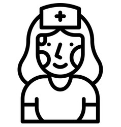 Zombie Nurse Costume Icon Halloween Costume Party