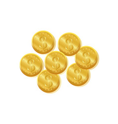 Golden Coin Clipart Isolated On White Background