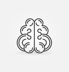 Human Brain Thin Line Mind Concept Icon