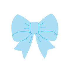 Blue Bow Hand Drawn