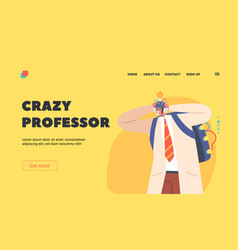 Crazy Professor Landing Page Template Mad