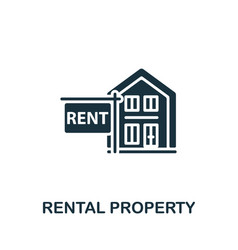 Rental Property Icon Monochrome Simple