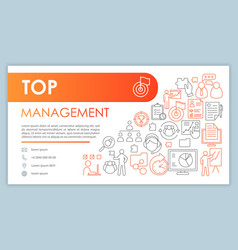 Top Management Banner Business Card Template Team