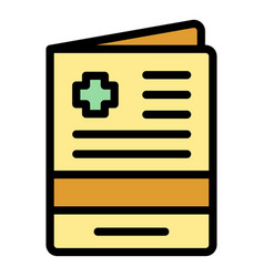 Travel Medical Pass Icon Flat