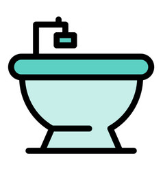 Toilet Bidet Icon Color Outline