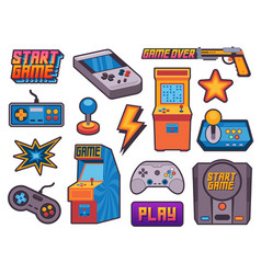 Video Game Stickers Vintage Gamer Assets With