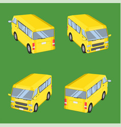 3d Top View Delivery Van Car Transport Eps10