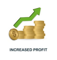 Increased Profit Icon 3d From Economic Collection